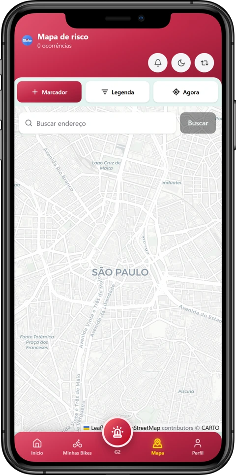 Mapa no tema claro
